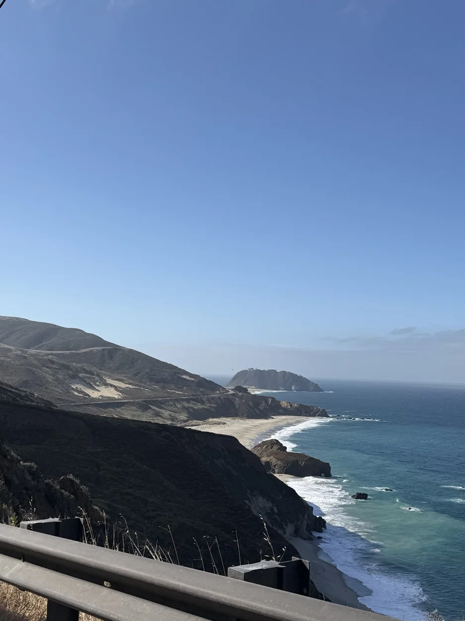 Real California coastal landscape photographed by the Tilly Beans founders
